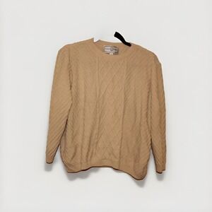 St. John Sport By Marie Gray Women's S Beige Solid Wool Pullover Sweater